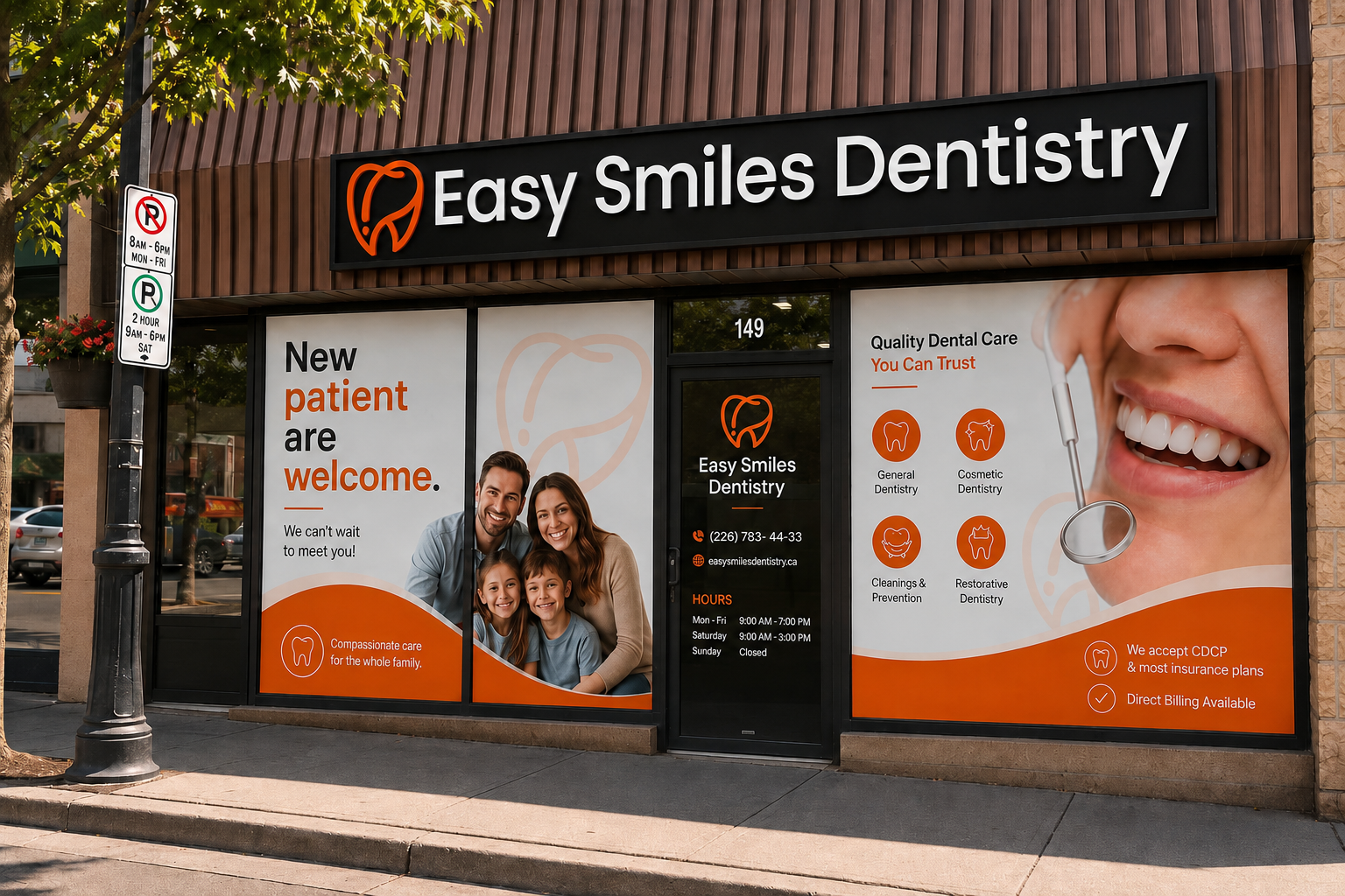 Easy Smiles Dentistry clinic exterior in Windsor
